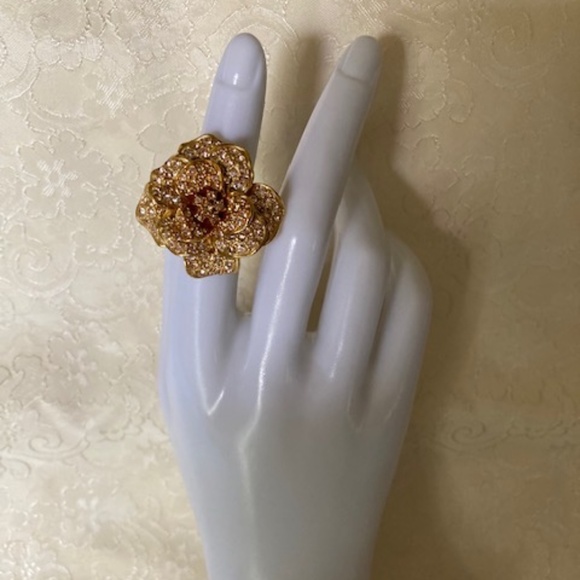 Joan Rivers Classics Collection Pave Crystal Rose Ring - Picture 5 of 13